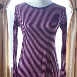 Kain Label Petite Made in USA Striped Maroon Dress